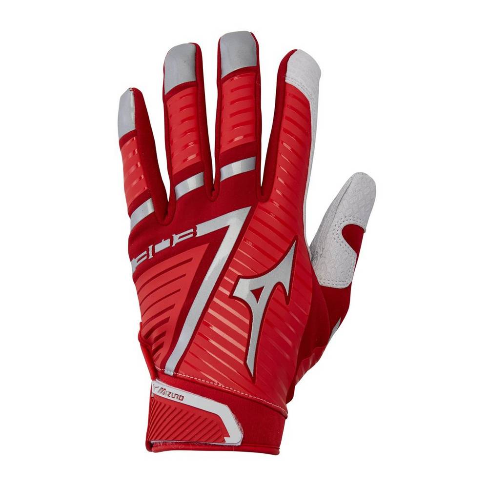 Mizuno Men's B-130 Adult Baseball Batting Gloves Red (330396-CQS)